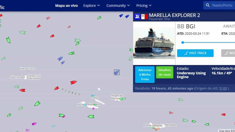 Covid-19. Navio com 3 mortos e 150 infetados fundeado ao largo dos Açores