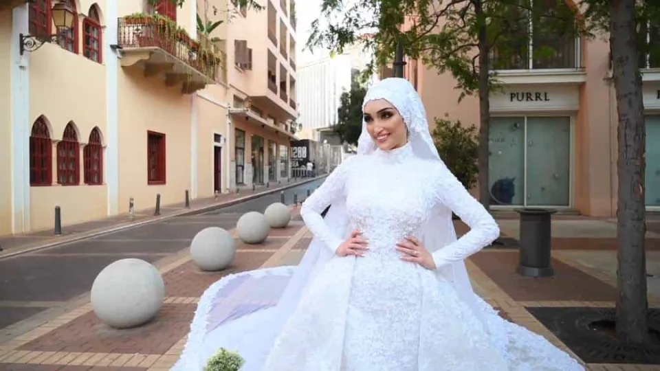 Explosão acaba com sessão fotográfica de noiva em Beirute