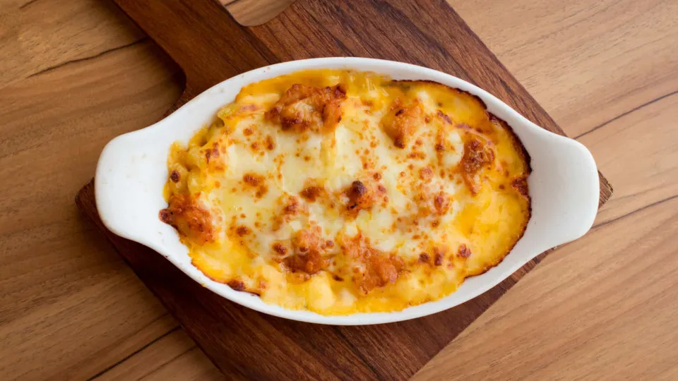Gratinado de couve-flor. Cremoso e rico em sabor