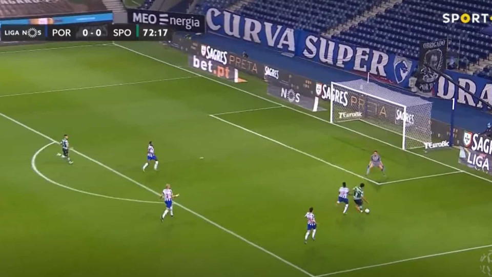 Matheus Nunes fez tudo bem, mas na cara de Marchesín atirou por cima