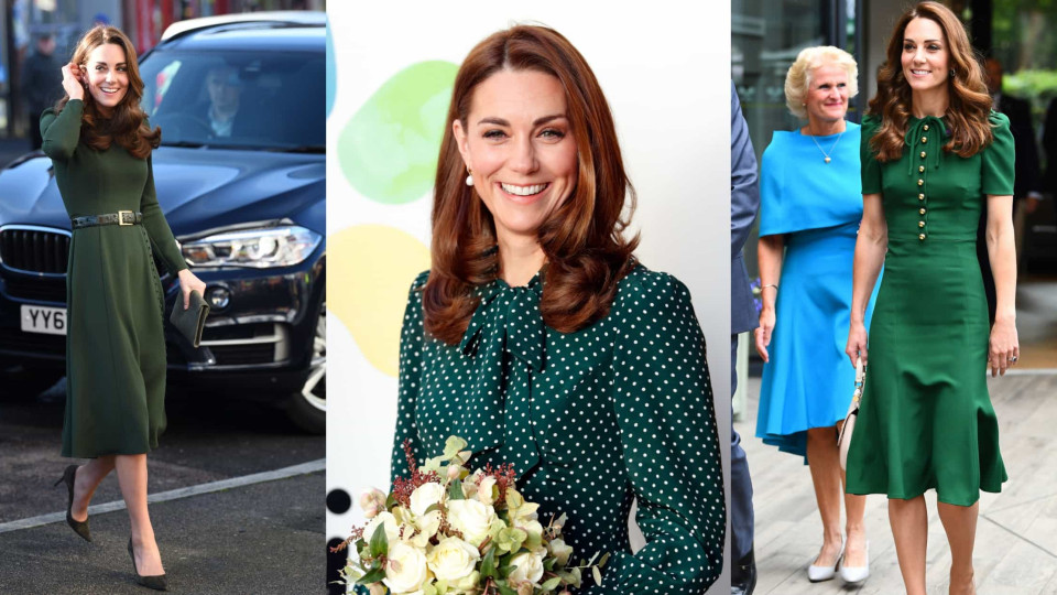 O motivo pelo qual Kate Middleton adora usar visuais em tons de verde