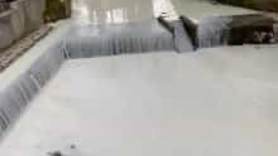 País de Gales. Rio fica branco após derrame de tanque de leite