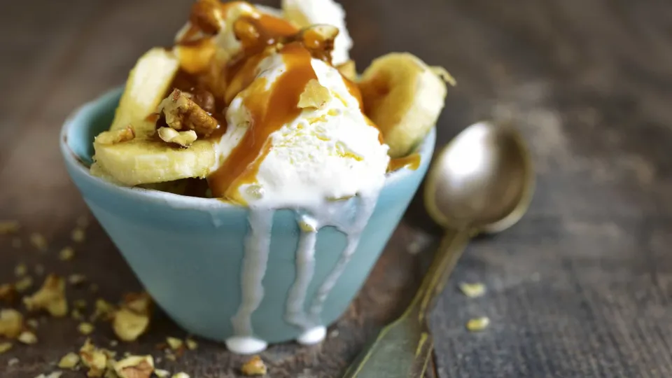 Não engorda! Experimente este gelado de iogurte e banana