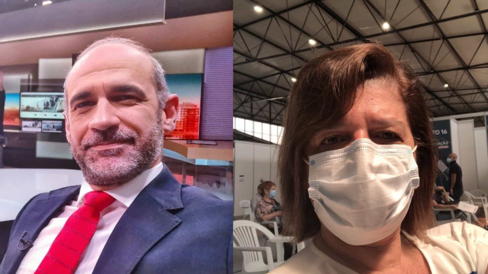 João Moleira e Júlia Pinheiro vacinados contra a Covid-19 "à mesma hora"