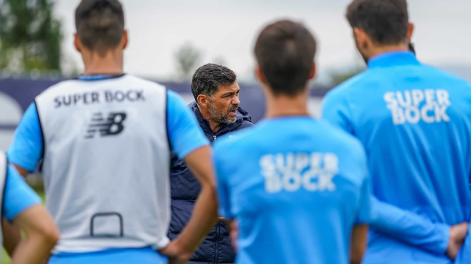 Sérgio Conceição com grande dor de cabeça no mais recente treino