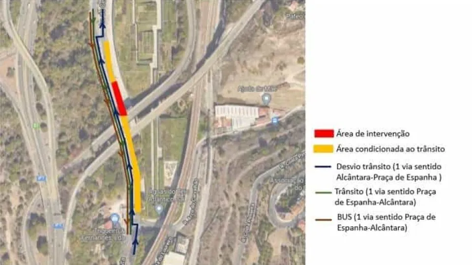Atenção, desvio na Av. de Ceuta a partir de hoje. Obras vão durar 7 meses