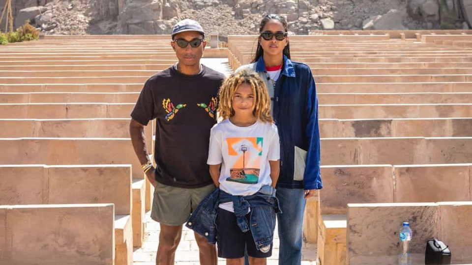 Pharrell Williams partilha rara fotografia com mulher e filho mais velho