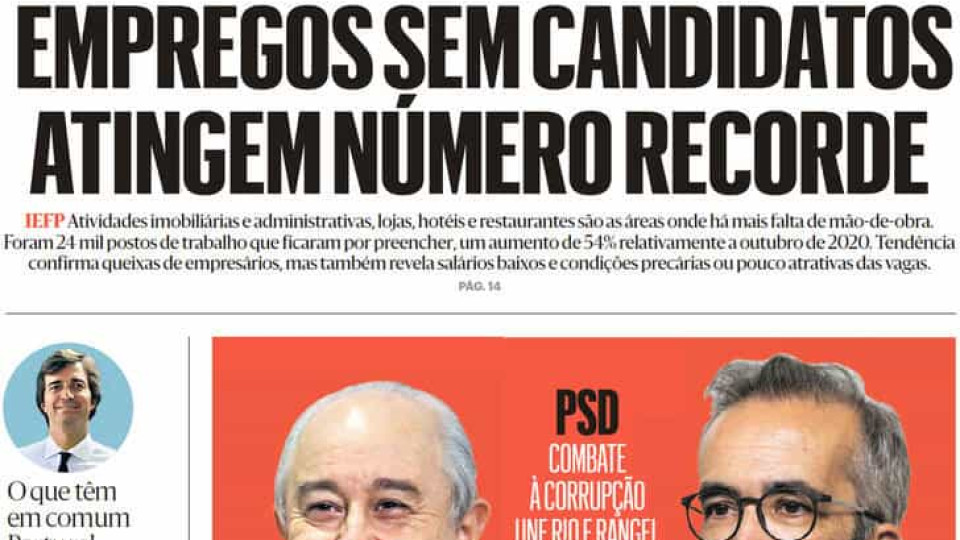 Hoje é notícia: Recorde de empregos sem candidatos; Mais crises em jovens