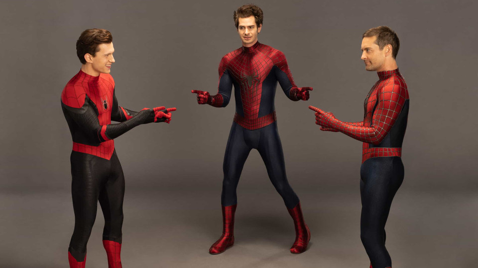 'Spider-Boys'. O grupo de Tom Holland, Andrew Garfield e Tobey Maguire 