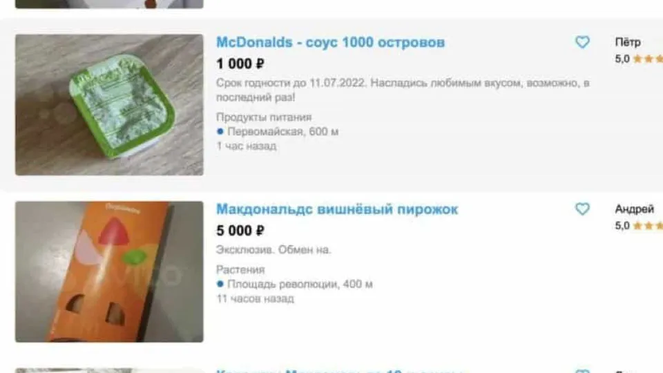 Russos revendem online comida do McDonald's a preços inflacionados