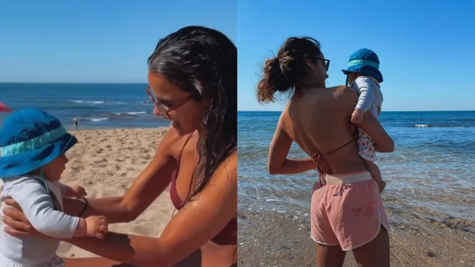Vídeo: Os primeiros dias de praia do bebé de Sara Matos e Pedro Teixeira