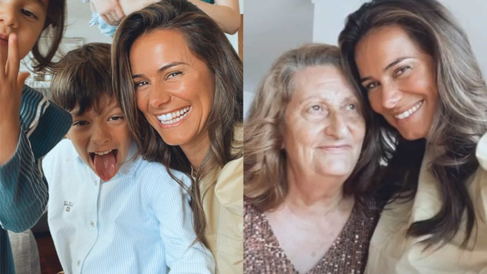 Álbum de fotos: Cláudia Vieira em festa com a mãe, irmãos e sobrinhos