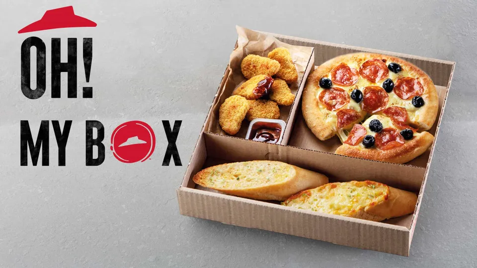 My Box: A caixa da Pizza Hut com pão de alho, pizza, nuggets e mais