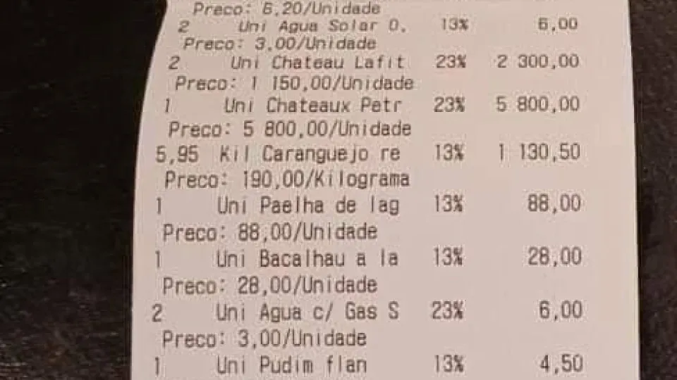 Solar dos Presuntos. Conta de 9.400 euros não é nem de Costa nem de Lula