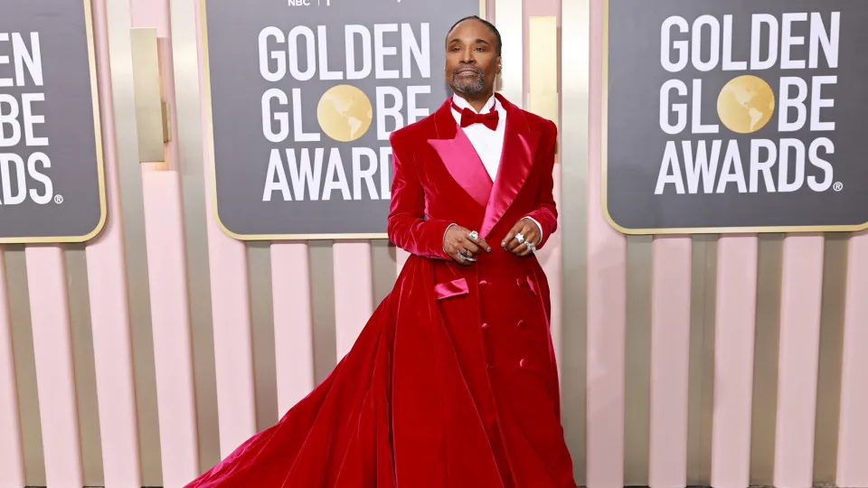 Billy Porter volta a destacar-se com mistura de smoking com um vestido