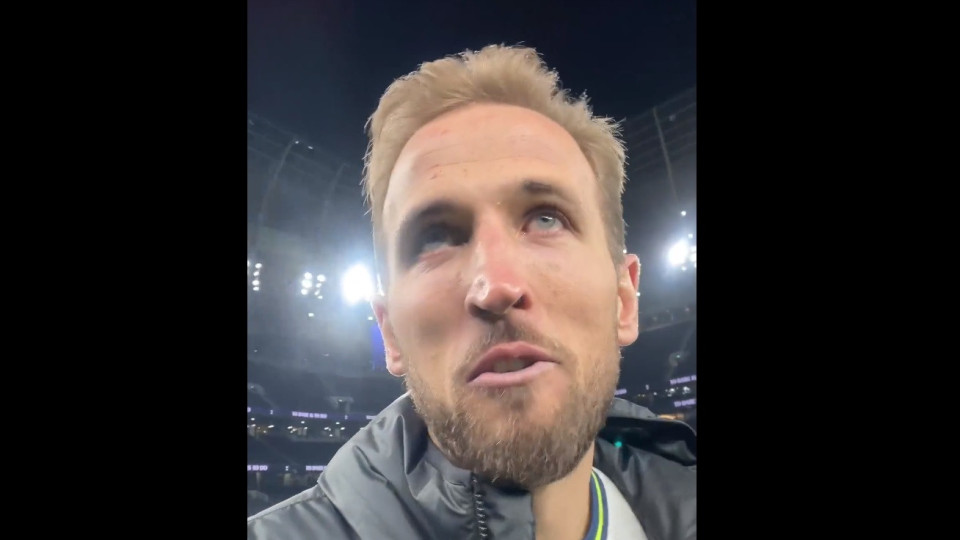 A mensagem de Harry Kane aos adeptos após fazer história no Tottenham