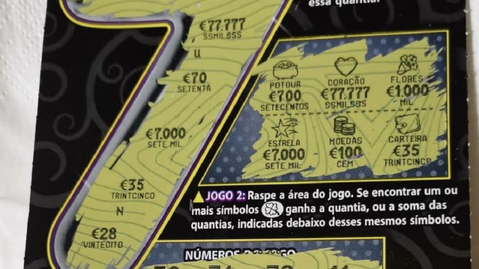 Apostador compra raspadinha e ganha mais de 77 mil euros em Famalicão