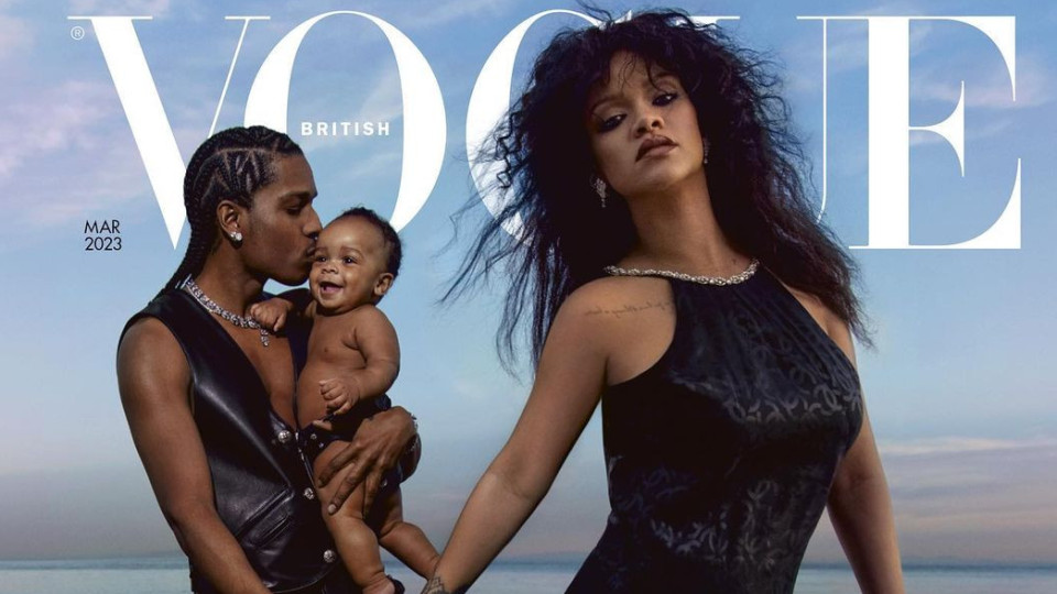Rihanna, o filho e A$AP Rocky em capa de revista única (e há mais fotos)