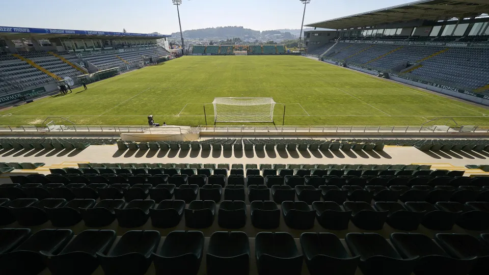 LISBON, PORTUGAL - AUGUST 18:  General view prior to the UEFA Conference League Play-Off Leg One match between FC Pacos De Ferreira and Tottenham Hotspur at Estadio da Mata Real on August 19, 2021 in Pacos de Ferreira, Portugal. (Photo by Jose Manuel Alva