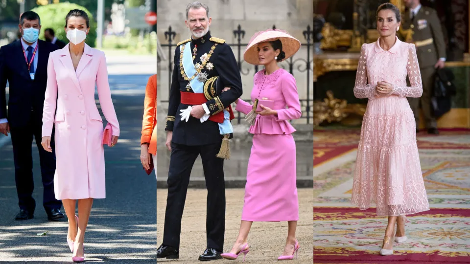 10 vestidos cor de rosa da rainha Letizia que apaixonaram os fãs