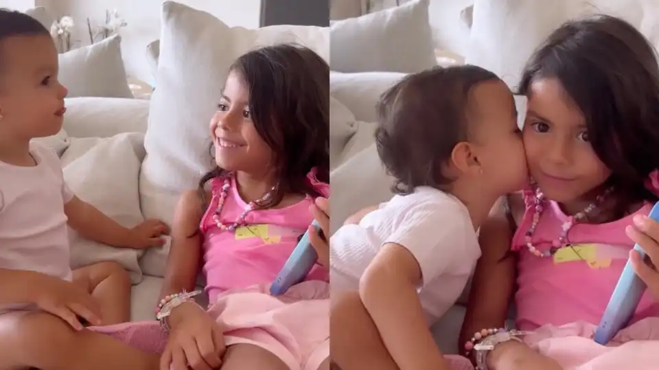 Muito amor no novo vídeo de Georgina que mostra Bella e Eva juntas