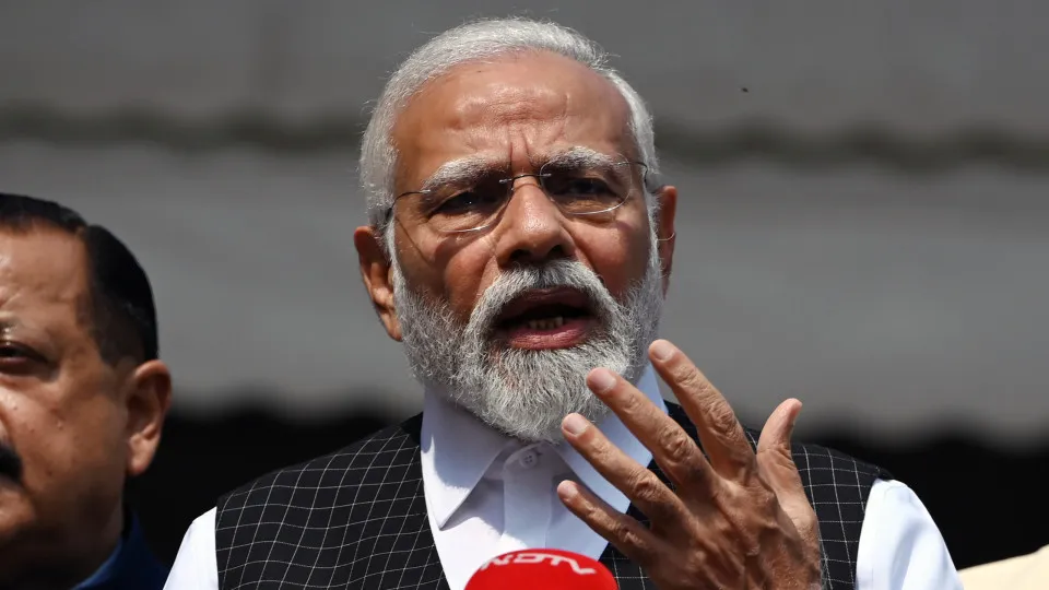 primeiro-ministro indiano, Narendra Modi, 