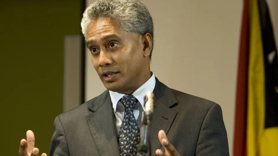 DARWIN, AUSTRALIA - FEBRUARY 12:  Timorese Foreign Minister Zacarias da Costa talks to the media during a press conference at Royal Darwin Hospital on February 12, 2008 in Darwin, Australia. Ramos-Horta was transferred to Royal Darwin Hospital yesterday e
