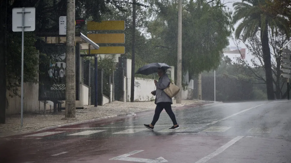 Chuva e vento colocam 14 distritos sob aviso amarelo na terça-feira