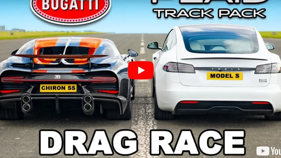 Bugatti Chiron vs. Tesla Model S. Um duelo surpreendente...