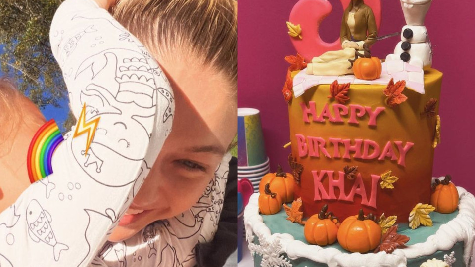 Gigi Hadid mostra bolo de aniversário da filha e imagens da menina