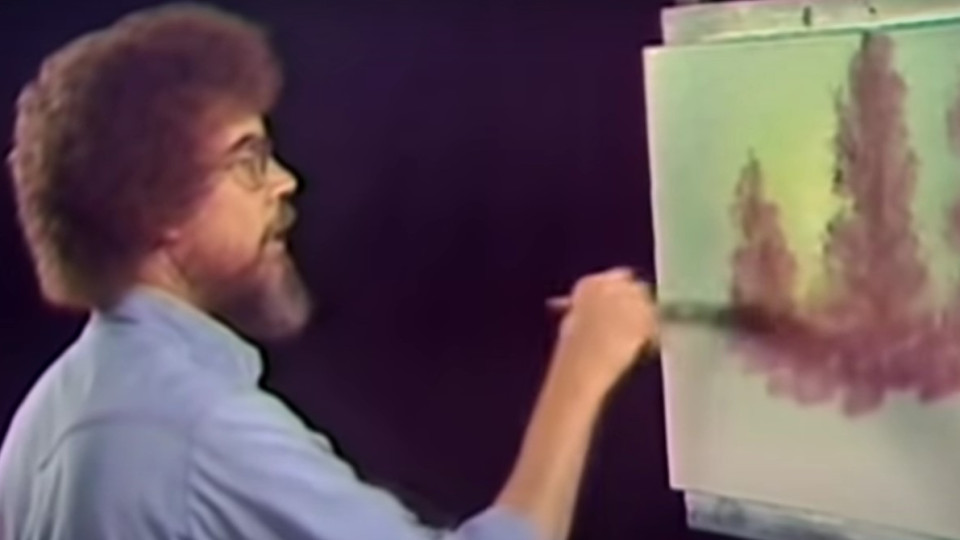 Bob Ross ensinou a pintar na TV. Agora, obra pioneira custa 9 milhões
