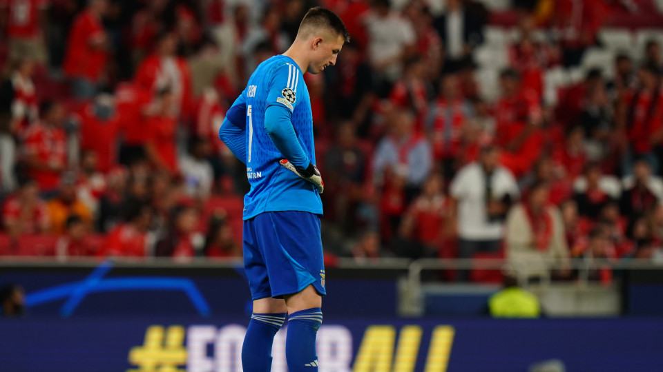 Benfica entra em falso na Champions e Trubin assume: "É doloroso..."