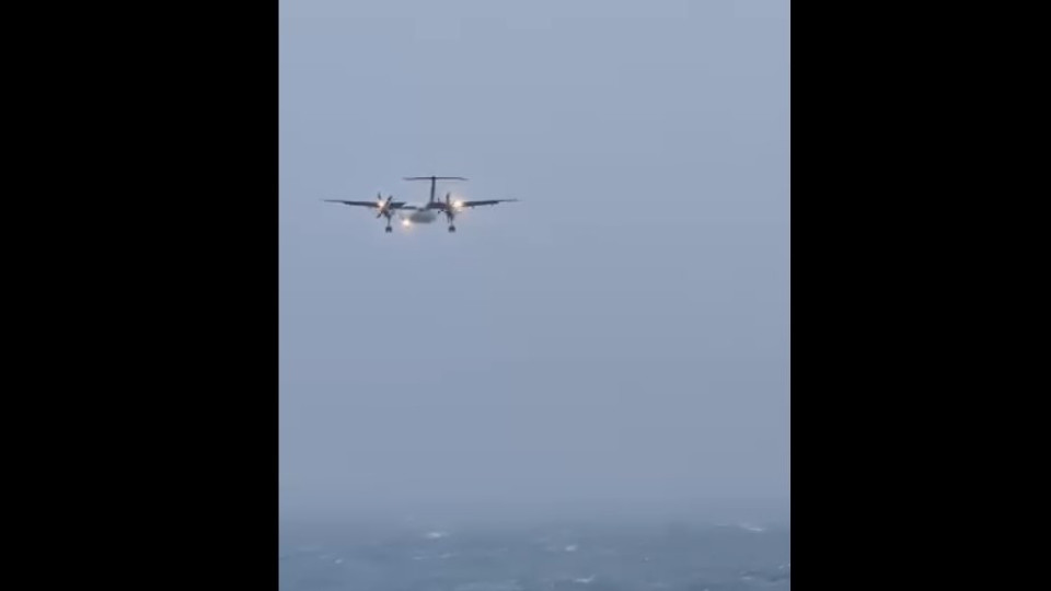 Vídeo mostra aterragem arrepiante de avião da SATA na ilha das Flores