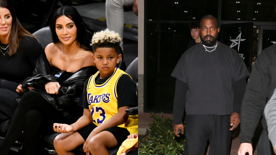 Kanye West e Kim Kardashian voltam a encontrar-se em jogo do filho