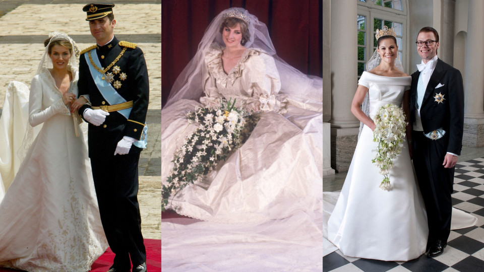 Recorde os vestidos das noivas da realeza que ficaram para a história