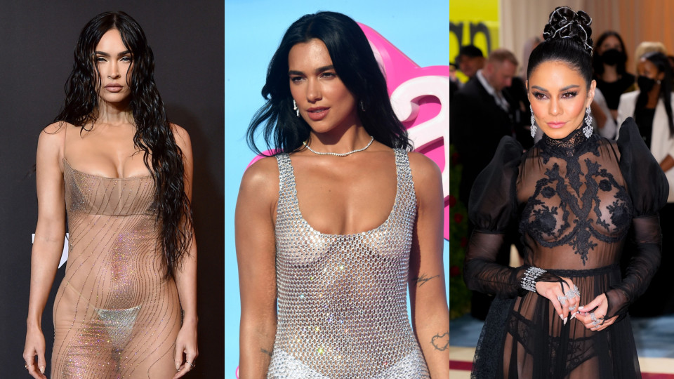 12 famosas que adoram looks transparentes para noites de gala