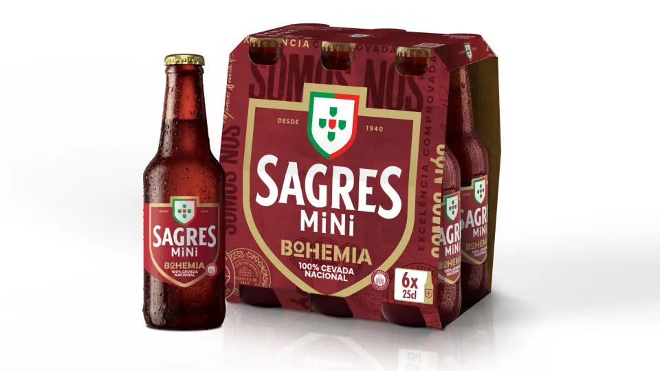 Sagres Bohemia com 100% cevada nacional e em formato mini? Já existe!