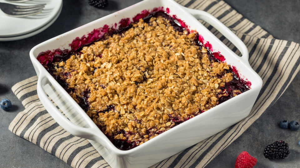 O crumble mais saudável e fácil de sempre. Anote esta receita