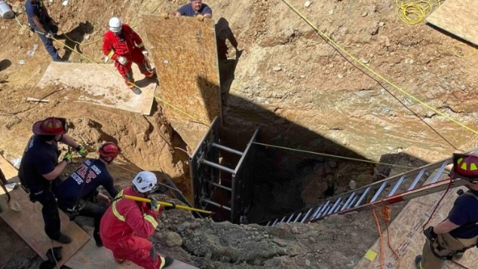 Sobrevive após cair em buraco com seis metros. Eis as imagens do resgate