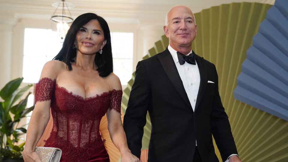 Lauren Sánchez, mulher de Jeff Bezos, rouba as atenções na Casa Branca