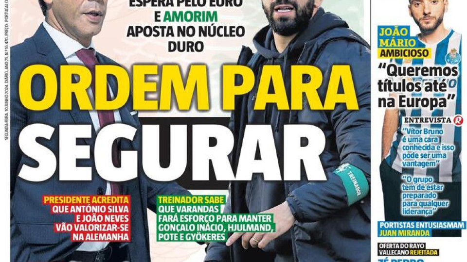 Por cá: "Vítor Bruno é enorme" e "ser do Sporting é um privilégio"