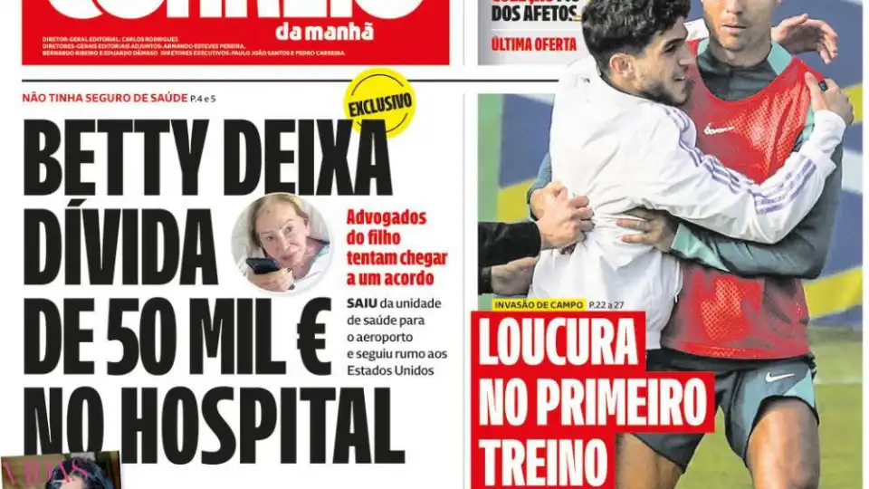 Hoje é notícia: Betty deve ao hospital; Juiz angaria para bar de alterne