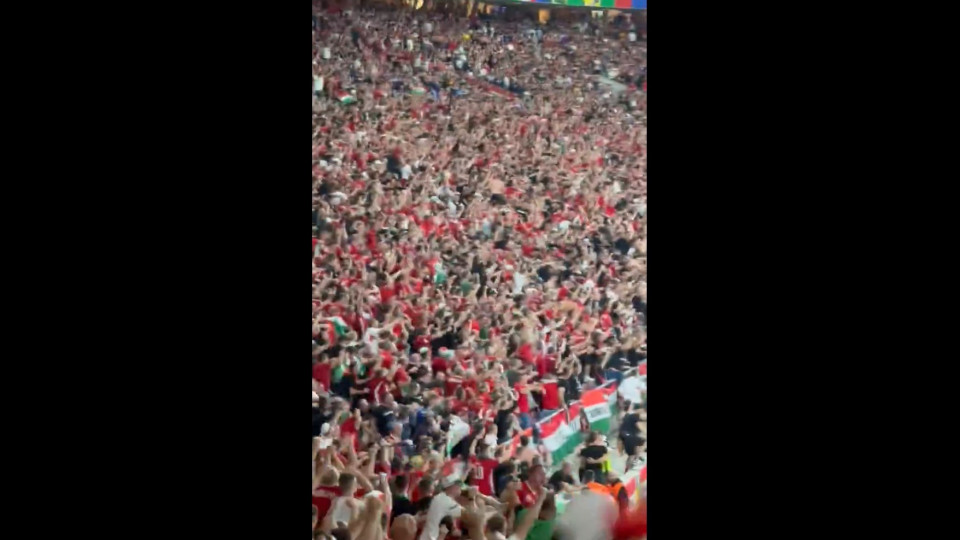 A festa dos húngaros após o golo que pode ditar o duelo com Portugal