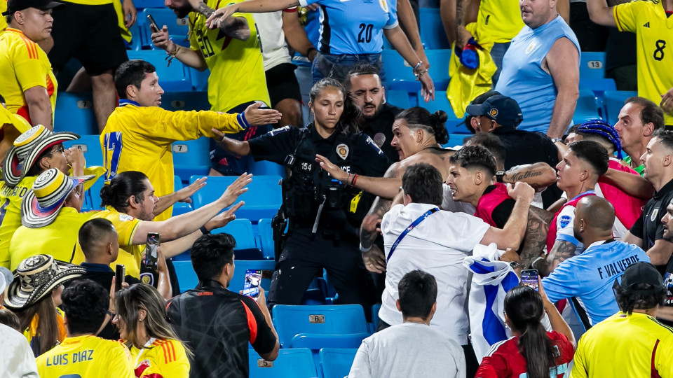 Caos na Copa América: Darwin Núñez em confrontos com adeptos colombianos