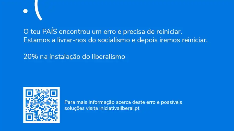 "País precisa de reiniciar". IL denuncia erro com 'Blue Screen of Death'