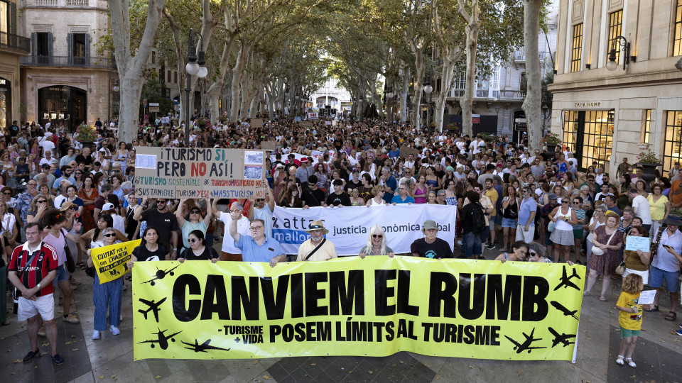 Palma de Maiorca palco de protesto contra turismo massificado