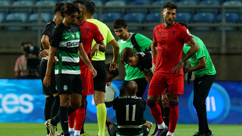 Soam alarmes no Sporting. Nuno Santos e St. Juste lesionam-se no Algarve