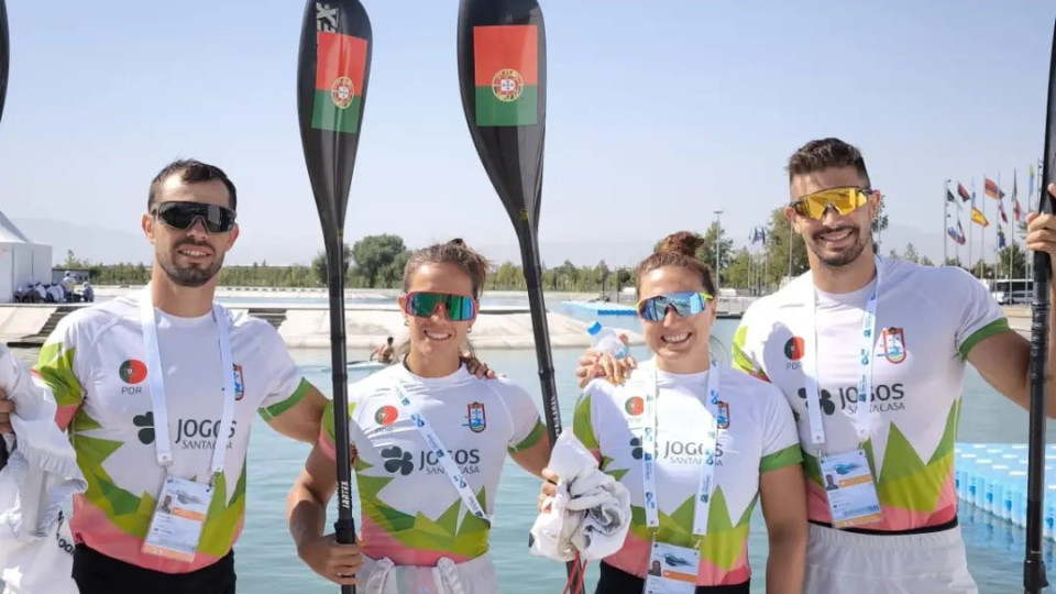 E vão cinco medalhas: Portugal garante bronze em K4 mistos 500 metros