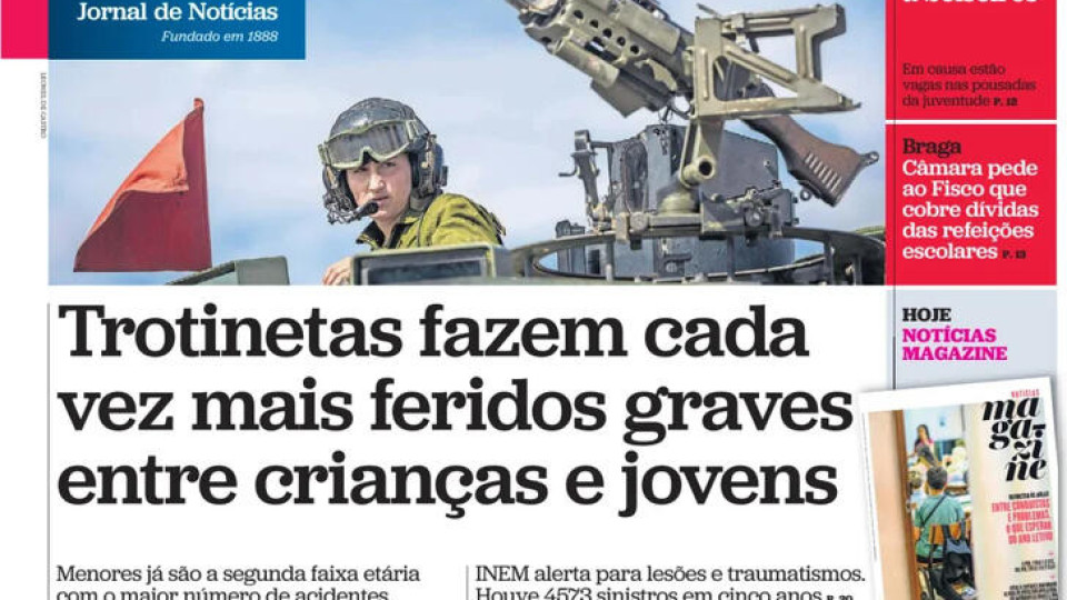 Hoje é notícia: Trotinetas fazem mais feridos; Militares ajudam reclusos?