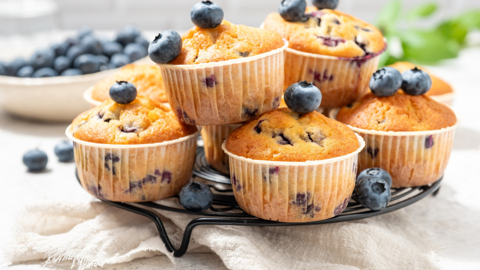 Que maravilha! Não há como falhar com estes muffins de mirtilo